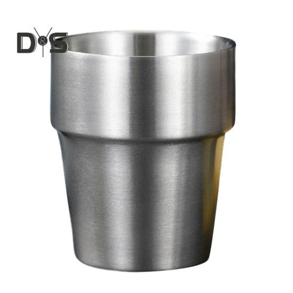 (as the picture, L A) 201 Stainless Steel Cup Stackable Drinking Mug Double Wall Vacuum Insulated Coffee Cup Reusable Drinkware For Home Camping Outdoor Activities