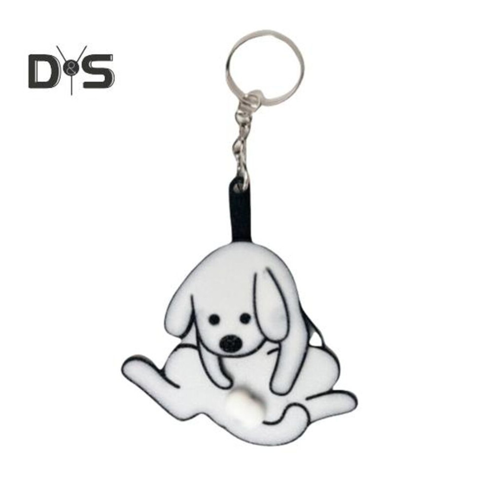 Dog Lover Prank Keychain Pendant Funny Interactive Design Rotable Ball Keyring With Smooth Bearing Key Chain Stress Relief Toy