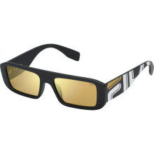 Lunettes de soleil - Fila - SF941554U28Y - Noir/Jaune - Protection UV 4 - Forme Enveloppante