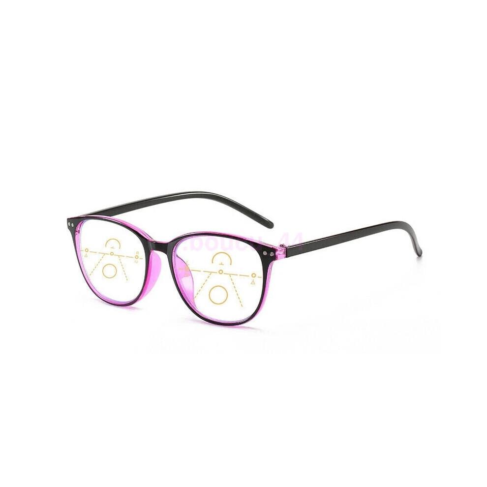 (+300, Red) Reading Glasses Progressive Multifocal Anti Blue Light Transition +1.0 1.5 2.0 2.5 3.0 3.5 4.0-image-OPC-PHDWCGS-NEW