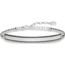 Bracelet - Thomas Sabo - LBA0009-643-11 - Argenté - Noir - 15-18 cm