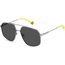 Polaroid Ruthenium Hexagonal Sunglasses PLD 6173 6LBM9 (No Case)
