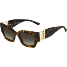 Zonnebril - Jimmy Choo - NENA/S HAVANA (086 HA) - Kleur Havana - Trendy Stijl - Dames