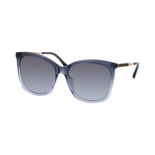 Lunette de soleil - Jimmy Choo - Femme - Carrée - Bleu - Métal/Acétate