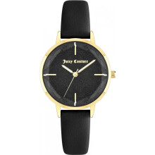 Montre femme - Juicy Couture - JC1326GPBK - Cuir noir - 34 mm - Quartz