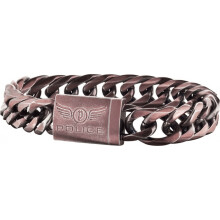 Armband - Police - S14AGT02B - Edelstahl - Braun - Herren