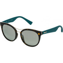 Brille - Polizei - Sparkle 3 SPL412-722k - Havana/Blau Glitzerrahmen - Grünes Glas - Unisex