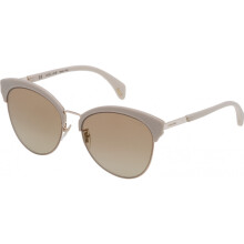 Sonnenbrille - Police - SPL619-8FFK - Weißes Gestell - Braune Verlaufsgläser - Schutzkategorie 3