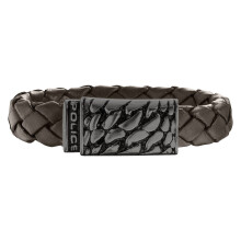 Police 25729BLC-02-L Mens Alligator Bracelet