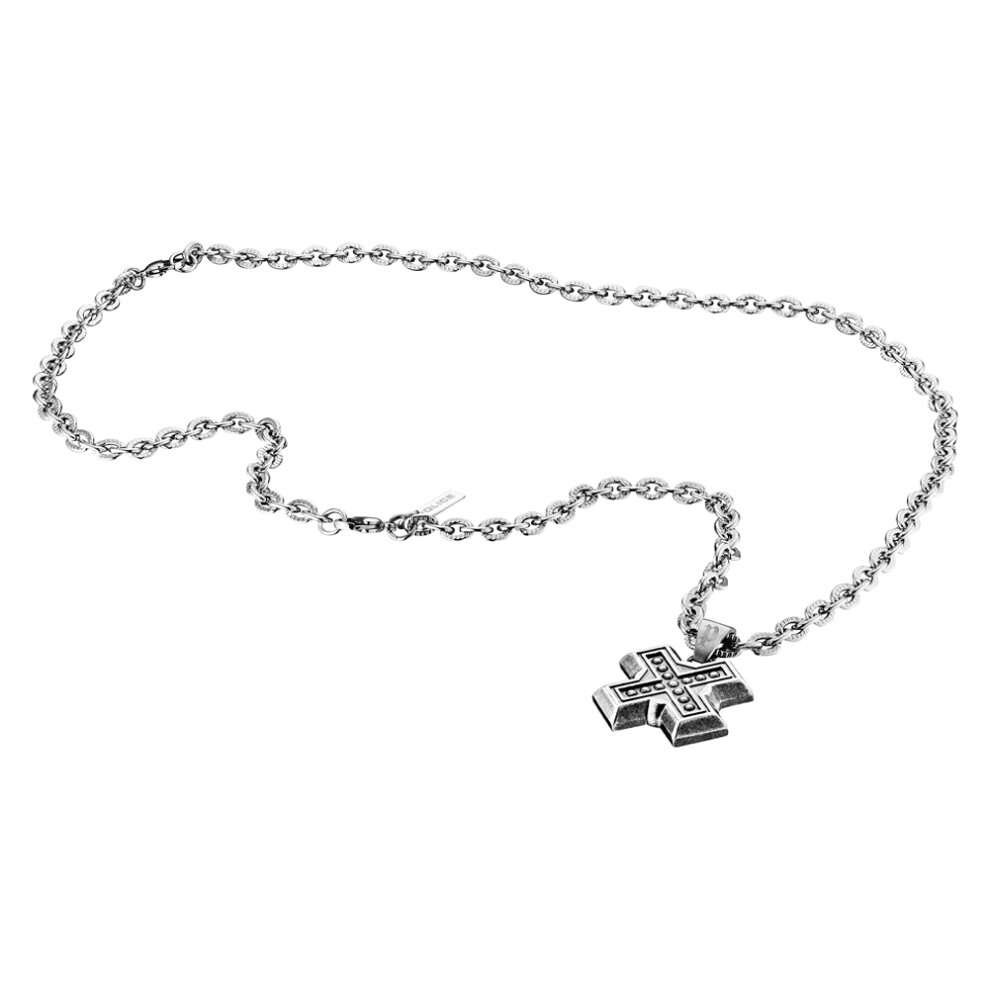 Police 24963PSE-01 Mens Crusader Antique Colour Cross Necklace
