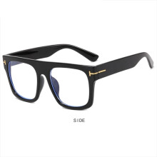 (Black, +4.50 strength) Men Women Large Frame Blue Light Blocking Reading Glasses Classic Square Glasses