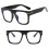 (Leopard, +2.00 strength) Men Women Large Frame Blue Light Blocking Reading Glasses Classic Square Glasses 3