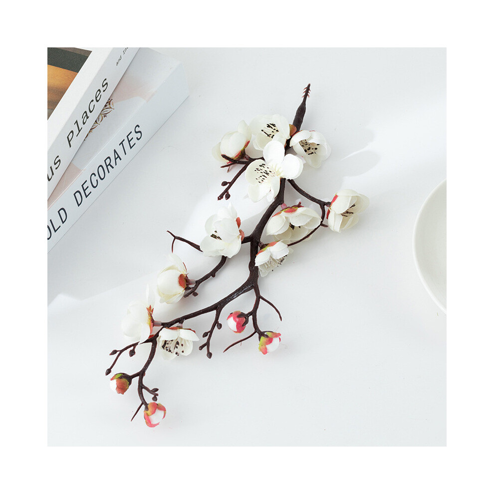 (White)Prunus Mume Simulation Bonsaï Décoration Salon Maison Fleurs Paysage