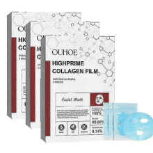 9pcs OUHOE Hydrolyzed Collagen Protein Film Gel Facial Mask Paper Anti Wrinkle Moisturizing Soluble Face Filler Firm~A
