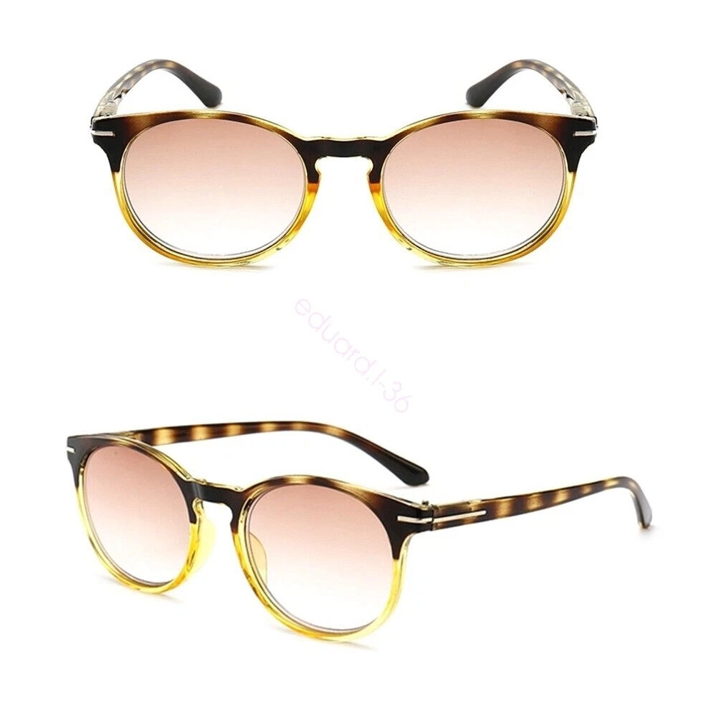 Brown (+1.50 Strength) Tinted Round Reading Glasses Tortoise Sunglasses Vintage Readers +1.0~4.0 3 Pair