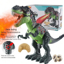 (Remote Control Mist Egg-laying T-Rex-Green66169) Large Dinosaur Toy T-Rex Fire Wing Dragon Simulation Walking Egg-Laying Electric Animal Model Rongkai T-Rex