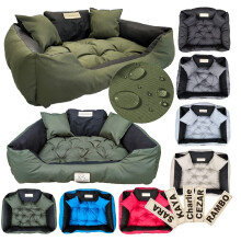 Hundebett KINGDOG 130x105 cm personalisierbar wasserdicht grün