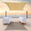 Voile d'ombrage imperméable en corde 4 x 3 m beige 6