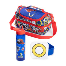 Official Sonic the Hedgehog Boys Blue Lunch Bag with Bottle & Snack Pot – Durable 3-in-1 School Set