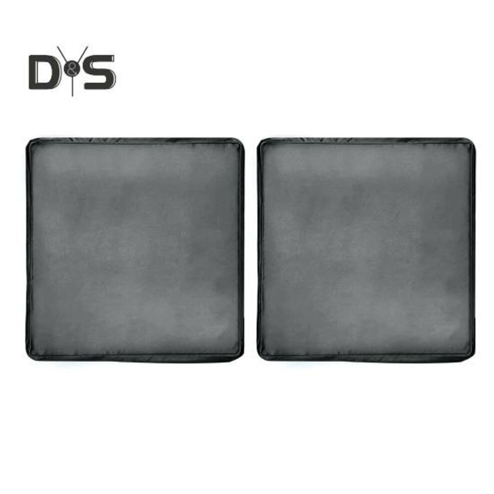 (dark gray, 2pcs) Patio Cushion Covers Waterproof Fade Resistant Cushion Cases Replacement Zippered Sectional Couch Covers Cushion Slipcovers For Outdoor Furniture