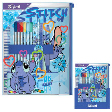 Design Group Creative Kids Craft Set – Stitch Bumper Stationery Wallet – Official Disney Stationery Set