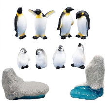 10 Pcs Miniature Toys Penguin Action Figurine Micro Landscape Ornament Realistic Iceberg Model Animals Statue