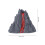 10Pcs Simulation Volcano Adorn Volcano Toy Model Artificial Landscape Adornment 2