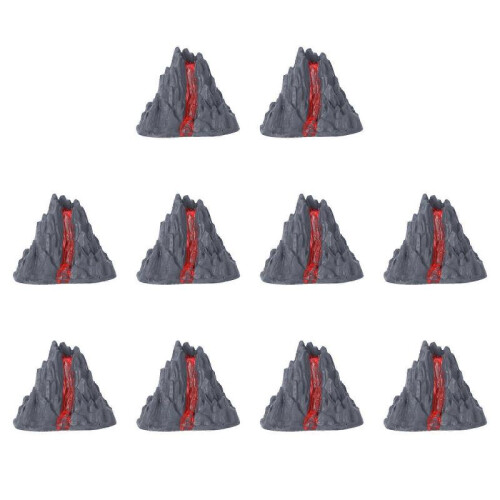 10Pcs Simulation Volcano Adorn Volcano Toy Model Artificial Landscape Adornment 2