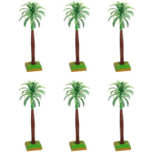 6 Pcs Matas Artificiales Para Decoracion Mini Landscape Tree Green Palm Cake Decorations Train Tree Green Palm Cake Ornament