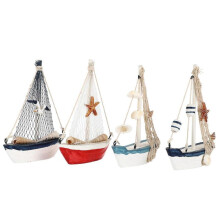 4 Pcs Decoraciones Para Salas De Casa Small Sailboat Figurine Seaside Beach Decor Mini Sailboat Ornaments