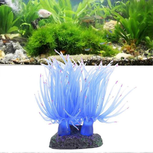 Artificial Coral Fish Tank Ornament Aquarium Decoration (Blue) 2