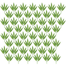 100 Pcs Simulated Bamboo Leaves Bamboo Branches Adornment Bamboo Pole Decor