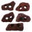 5pcs Creative Water Grass Fixed Ring Volcanic Rocks Ornament (Random Color) 1
