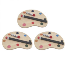 3 PCS Decorative Serving Tray Mini Color Mini Paint Mini Furniture Ornaments Miniature Paint Mini Scene Decor