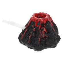 Aquarium Simulation Volcano Fish Tank Ornament Water Tank Landscaping Decor