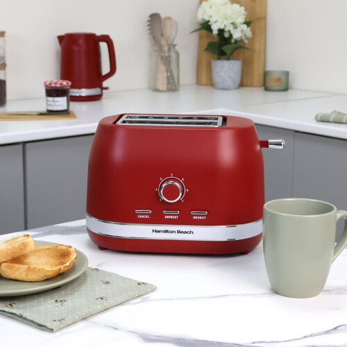 Hamilton Beach Hamilton Beach, Kettle & Toaster Set, Ella Collection, Red, HBELLAMR 2