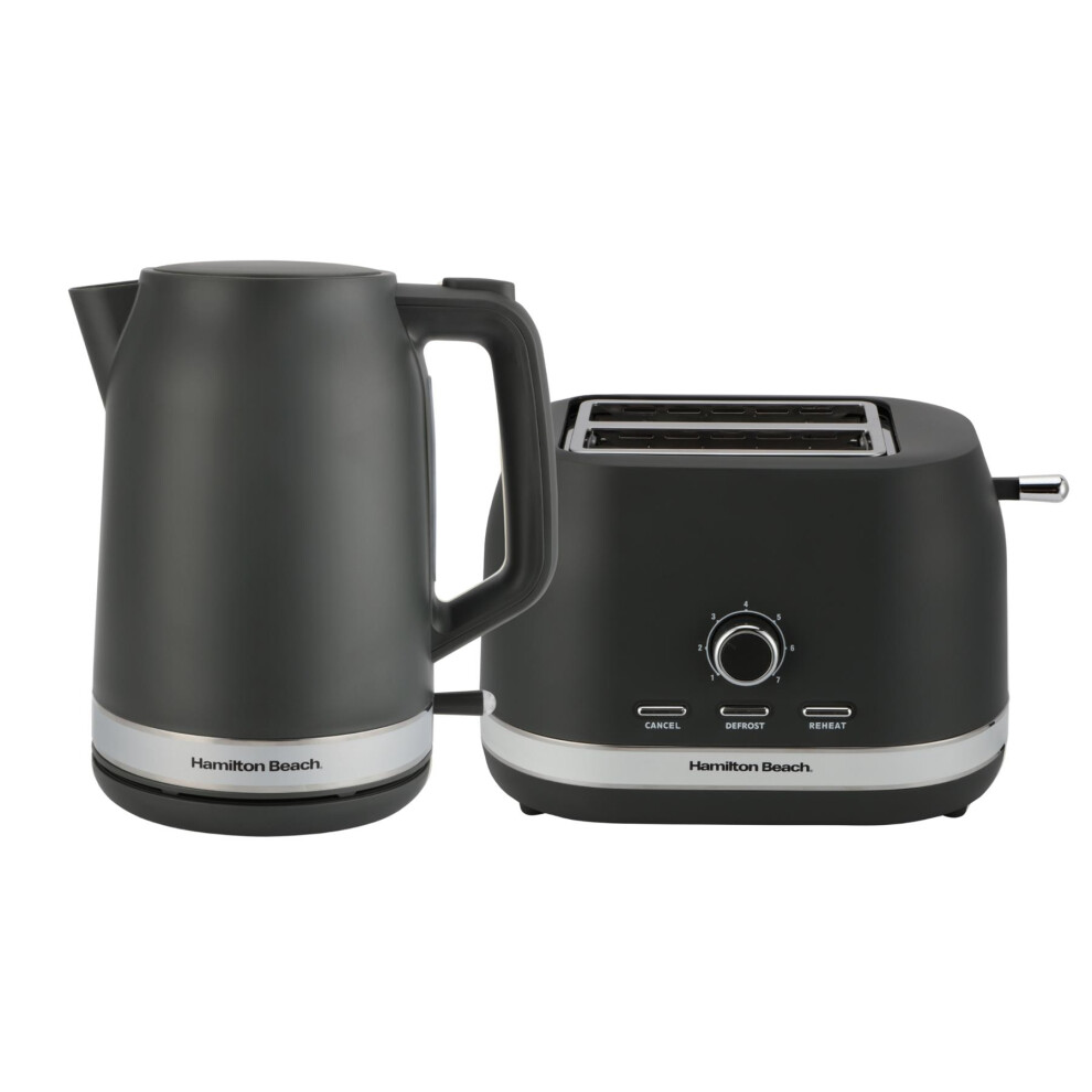 Hamilton Beach , Kettle & Toaster Set, Ella Collection, Charcoal, Hbellamch