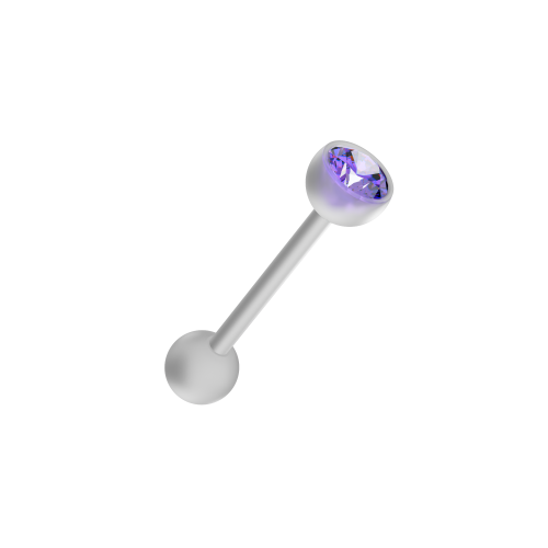 (Dark Blue) BioFlex Jewelled Straight Barbell 1