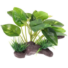 Aquarium Water Plants Artificial Fish Hides Driftwood Fish Tank Decor (Green)