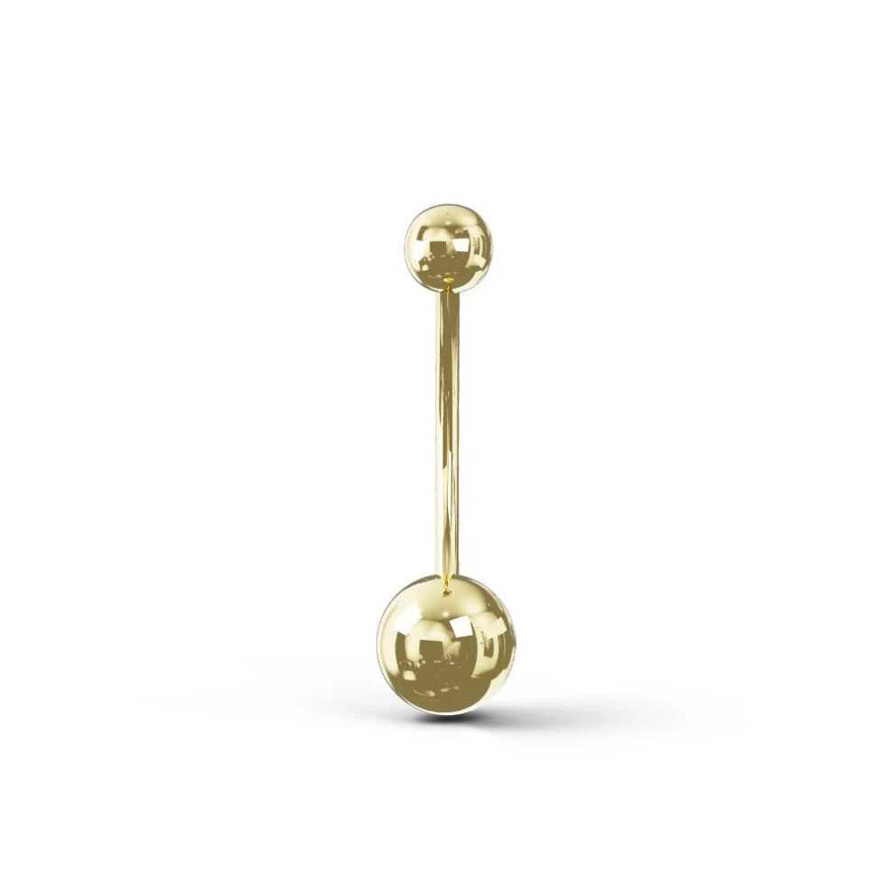 14K Solid Yellow Gold Internally Threaded Belly Ring-image-OPC-PHDX5PF-NEW