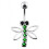 (Pink, Silver) Jewelled Bug Non- Moving  Belly Ring 3