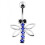 (Lavender, Silver) Jewelled Bug Non- Moving  Belly Ring 7