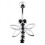 (Pink, Silver) Jewelled Bug Non- Moving  Belly Ring 5