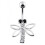 (Pink, Silver) Jewelled Bug Non- Moving  Belly Ring 6