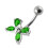 (Lavender, Silver) Flower Design Non-moving Belly Ring 7