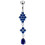 (Purple, Silver) Charming Look Dangling Belly Moving Ring 2