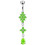 (Purple, Silver) Charming Look Dangling Belly Moving Ring 8