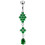 (Purple, Silver) Charming Look Dangling Belly Moving Ring 6