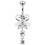 (Peridot, Yellow Gold) Neck Tie Dangling Belly Moving Ring 5