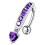 (Black, Silver) Reverse Belly Button Bar 10
